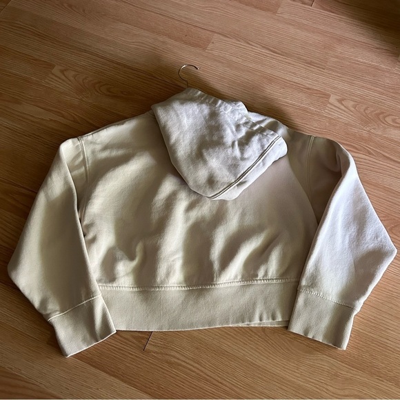Zara Beige Cropped Hooded Sweater Women’s Small - Picture 9 of 9